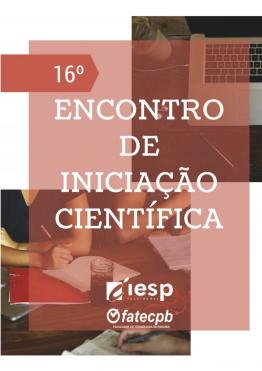 Capa para 16 Encontro de Iniciação Científica IESP FATECPB: Livro de Resumos
